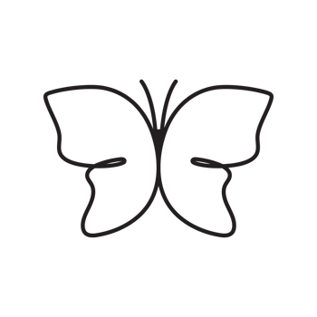 Butterfly Black Stroke Linear Logo png