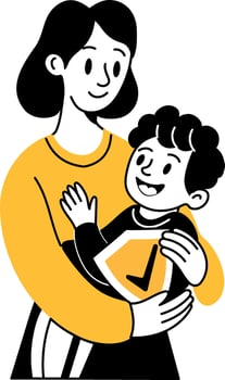 Child insurance illustration in hand drawn style vector