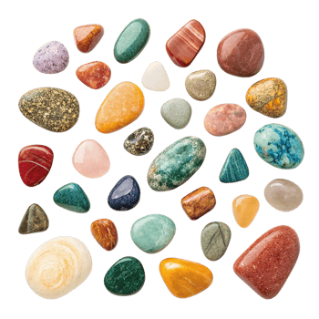 Pile of multicolored rocks png