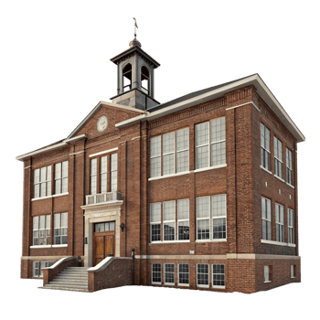 School isolated on transparent background png