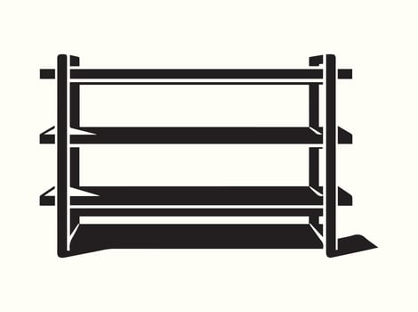 Wall-Mounted Shelf Silhouette vector