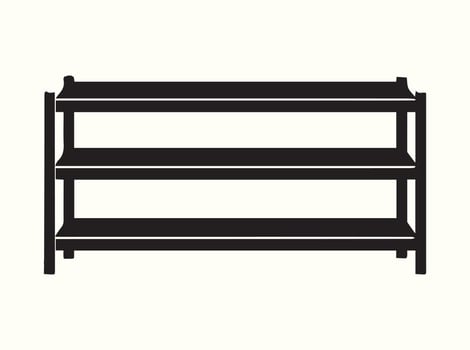 Storage Shelf Silhouette Graphic vector