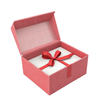 An open gift box with a red ribbon presents a surprise inside on a transparent background, Open gift box isolated png