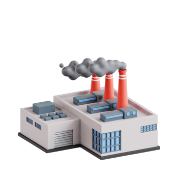 factory with smoke and chimney png