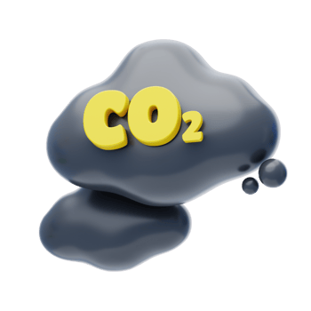 sun and cloud with CO2 png