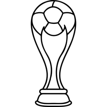 Soccer cup coloring pages vector