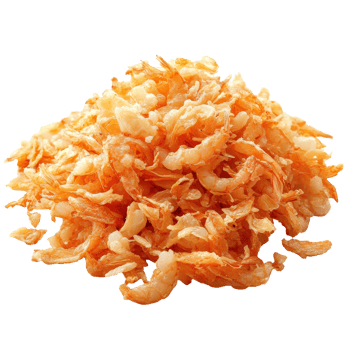 Dried shrimp piled on a transparent background showcasing its natural color and texture, dried shrimp on transparent background png