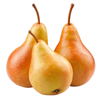 Fresh pears arranged artistically on a transparent background, showcasing their natural beauty and vibrant colors, pears isolated on transparent background png