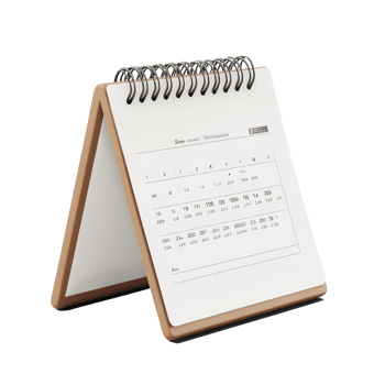Table calendar design on a transparent background featuring a clear, organized monthly layout with spiral binding, table calendar 2025 may isolated on transparent background png