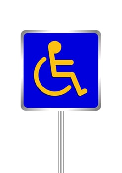 disabled signs blue colors frame background, sign boards for disability slope path ladder way sign badge for disabled, disabled symbol signs on blue boards template vector