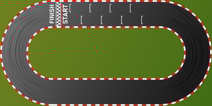 Circuit finish line racing background top view illustration vector
