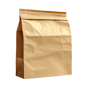 Brown paper bag isolated on a transparent background, perfect for packaging and storage purposes, Brown paper bag isolated png