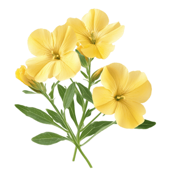 Elegant evening primrose flowers isolated on a transparent background for decorative and design purposes, evening primrose flowers isolated on transparent background png