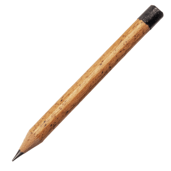 A simple wooden pencil resting on a plain transparent background for drawing or writing activities, Wooden pencil on transparent backgroundfile png