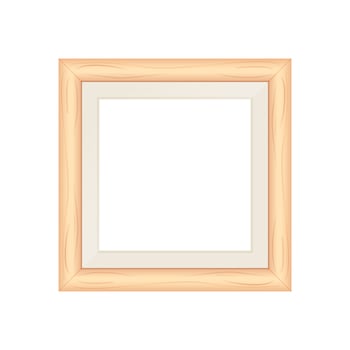 framework brown pastel wooden blank for picture, image of square frames brown soft color square isolated on white background, blank vintage frame image cute, empty frames picture chic luxury on white vector