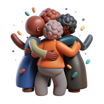 dramatic abstract Group Hug Warm Lighting Isolated original png