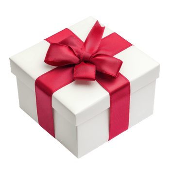 Elegant transparent gift box with a red ribbon, perfect for any celebration or special occasion on a bright transparent background, Elegant transparent Gift Box with Red Ribbon isolated on transparent png