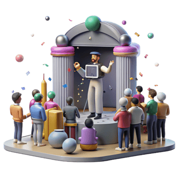 beautiful rustic Group Watching Street Performer Cutout City Life high quality png
