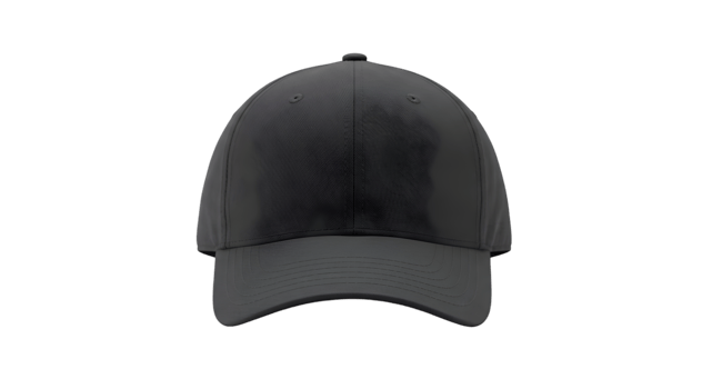 Classic Dark Gray Baseball Cap. A Versatile and Stylish Headwear Accessory png