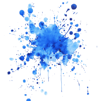Vibrant blue watercolor splatter on a pristine transparent background showcasing artistic expression, Blue Watercolor Splatter on transparent background png