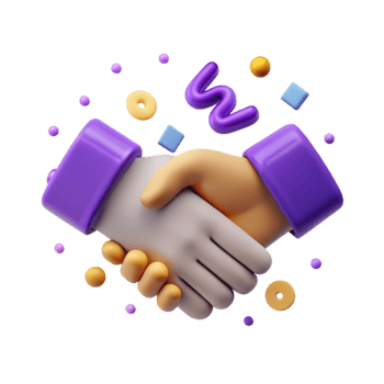 beautiful rustic Handshake Icon Purple Cutout Element high quality png