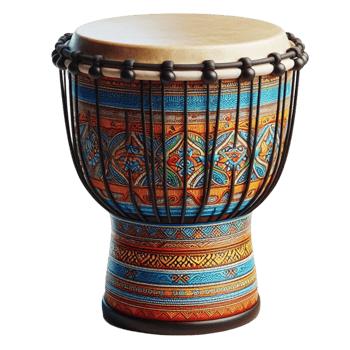 Traditional African Djembe Drum Handmade png