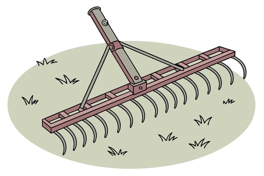 chain harrow used in farming prepare soil for planting, showcasing agricultural equipment designed for soil leveling and cultivation vector