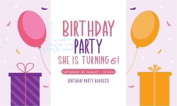 Birthday banner concept . flat banner vector