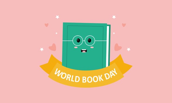 World book day illustration vector