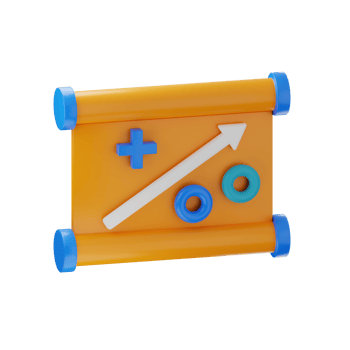 a yellow and blue board with a graph on it png