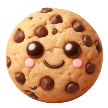 Cute Cookie Character with Blush png