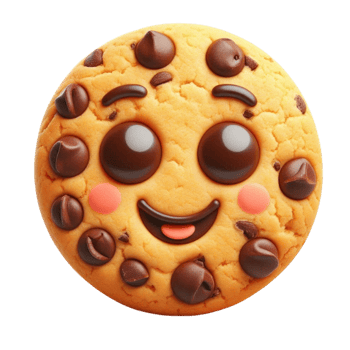 Happy Chocolate Chip Cookie Face png