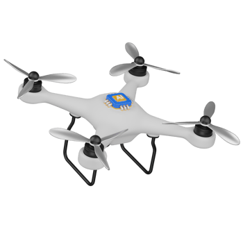 3d render AI Drone icon png
