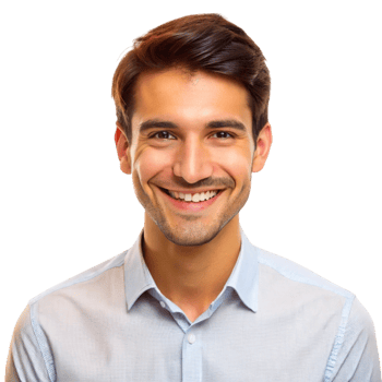 smiling young man in casual attire, expressing happiness and positivity on an isolated background png