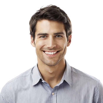 Smiling young man looking confidently at the camera, expressing happiness and satisfaction in a close up portrait png