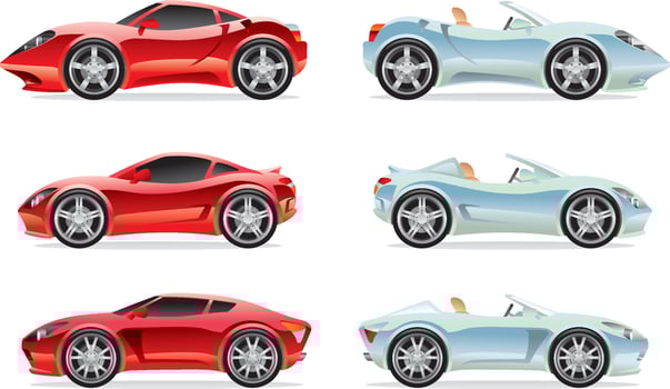 Modern Toy Cars Set vector