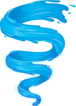 Spiral Water Formation, Abstract Nature Illustration vector