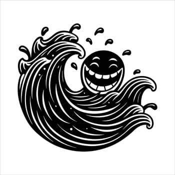 Beautiful water wave Royalty vector