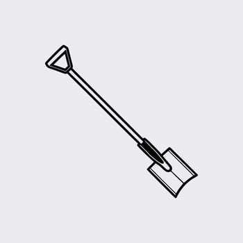 Chisel plough on white background vector