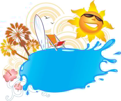 Hot Summer Banner vector