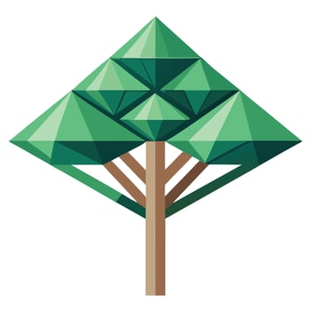 Shape Tree Triangle Canopy Design vector