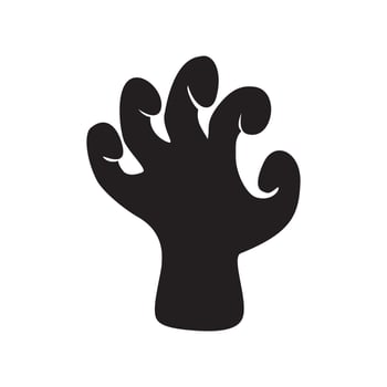 claw hand gesture silhouette design. vector