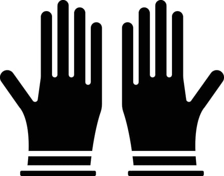 Two black gloves on a white background vector