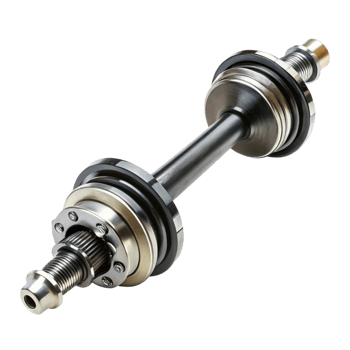 Robust and durable axle shaft part isolated on a Transparent Background suitable for automotive repair and assembly png