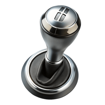 Stylish car gear shifter knob isolated on Transparent Background ideal for manual transmission vehicles png