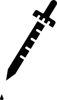 A black and white illustration of a knife vector