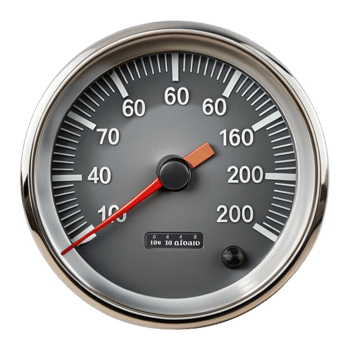 High quality odometer gauge with precise needle indicator ideal for measuring vehicle distance png