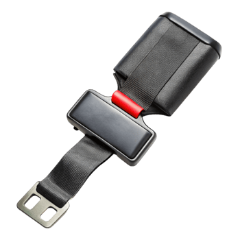 Close up of seatbelt component with buckle perfect for automotive interiors and safety equipment png