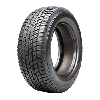 Modern car tire with enhanced grip and traction isolated on Transparent Background designed for road safety png