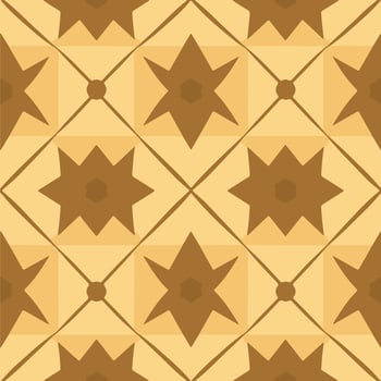 A brown and beige pattern with stars vector